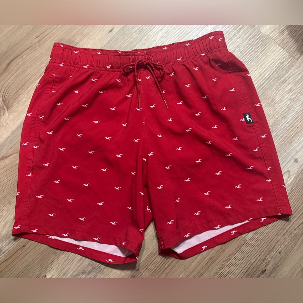Hollister Red Swim Trunks size Small